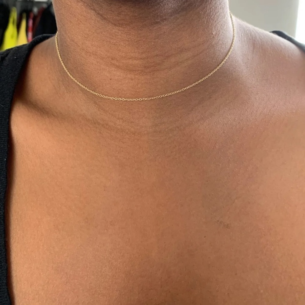 Gold choker necklace